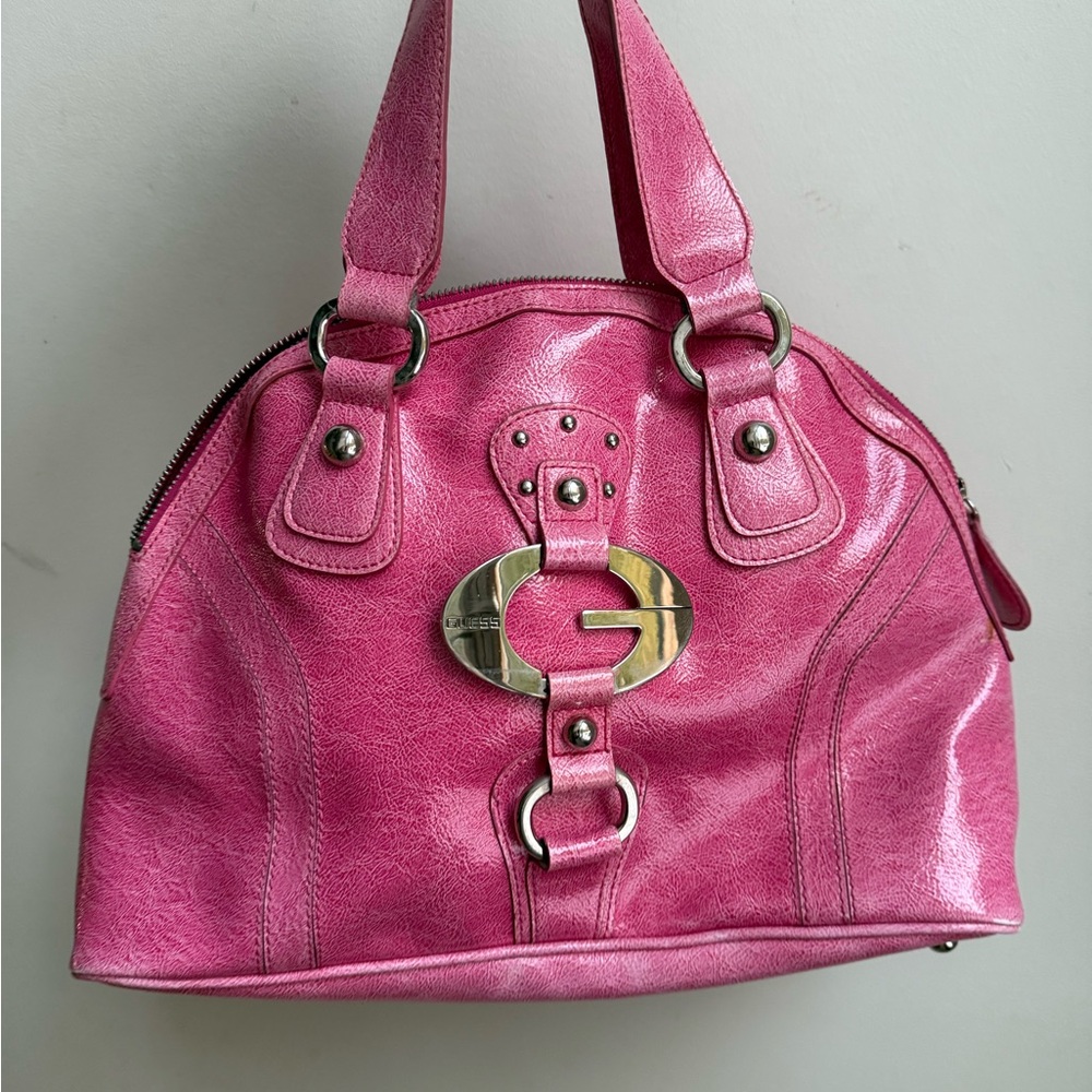 Pink Leather Guess handbag